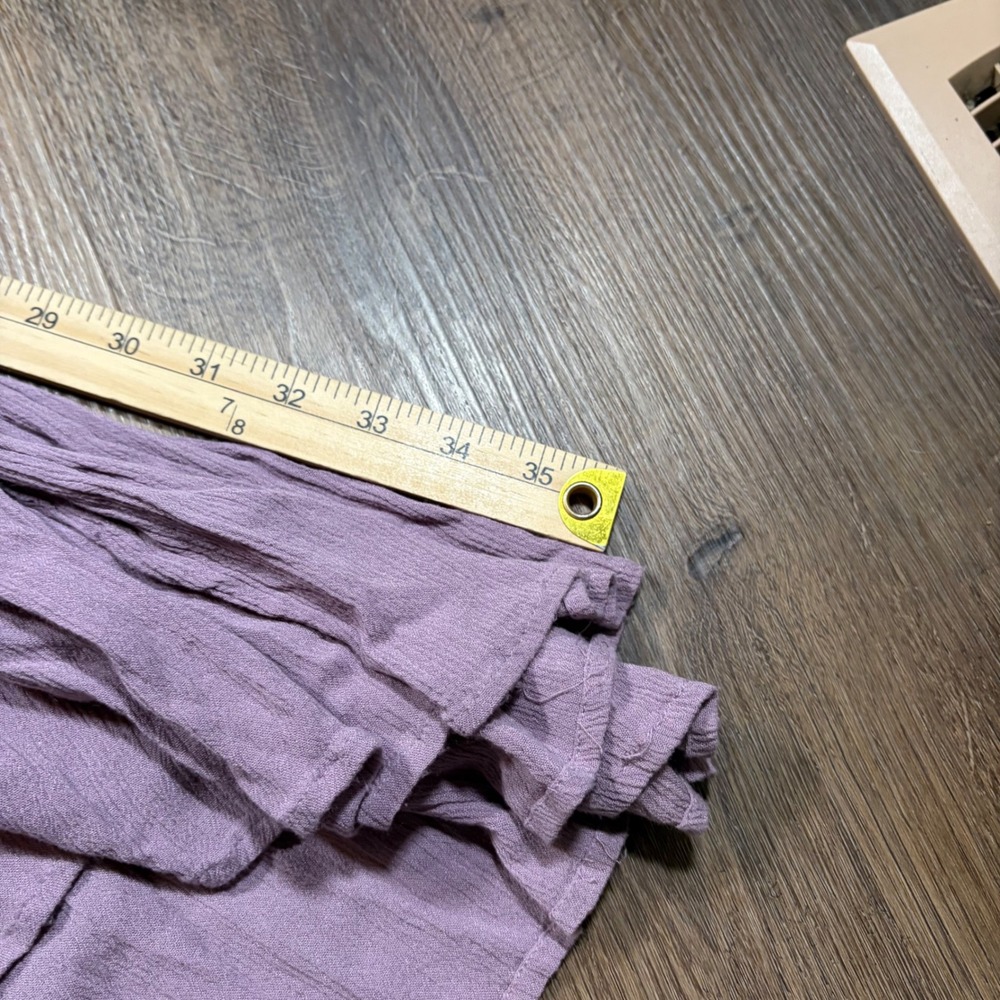 Free People Extratropical Maxi Skirt Mauve Purple Smocked Tiered Ruffle Small - Picture 5 of 6